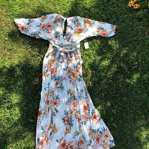 Contemporary Mid Sleeve Maxi Dress